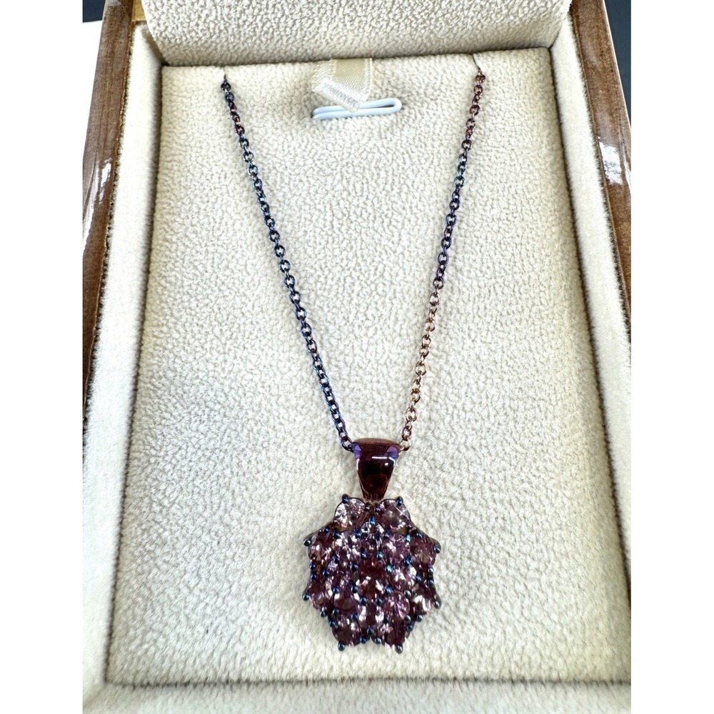 Stauer Sterling Rose Pendant Necklace In Original Box